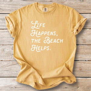 Life Happens Beach Script Tee