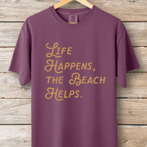 Life Happens Beach Script Tee