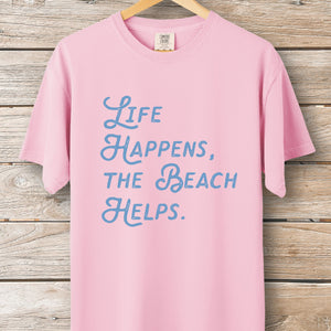 Life Happens Beach Script Tee