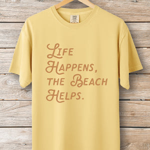 Life Happens Beach Script Tee