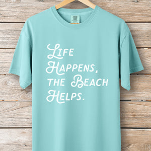 Life Happens Beach Script Tee