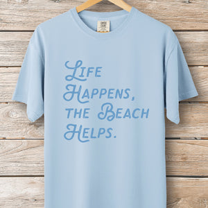 Life Happens Beach Script Tee