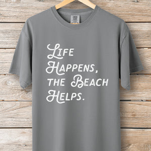Life Happens Beach Script Tee