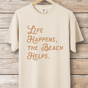 Life Happens Beach Script Tee