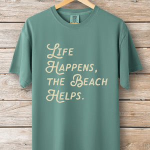 Life Happens Beach Script Tee