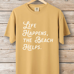 Life Happens Beach Script Tee