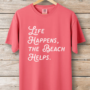 Life Happens Beach Script Tee