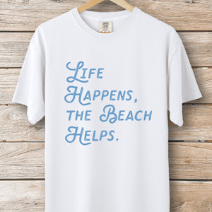 Life Happens Beach Script Tee