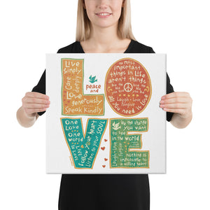 Letters of Love Canvas Print